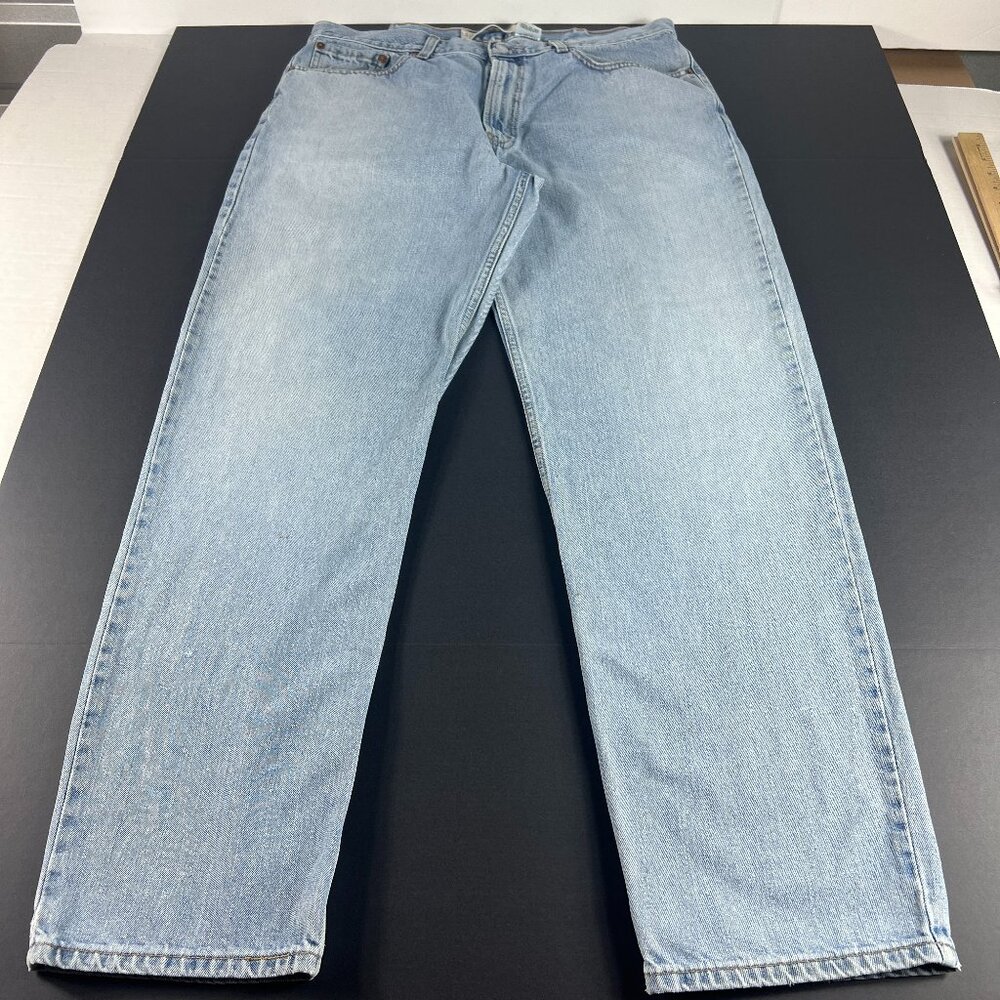 Y2K Levi's Jean Men 37x31 550 Relaxed Straight Light Blue Cotton Denim Tag 38x32
